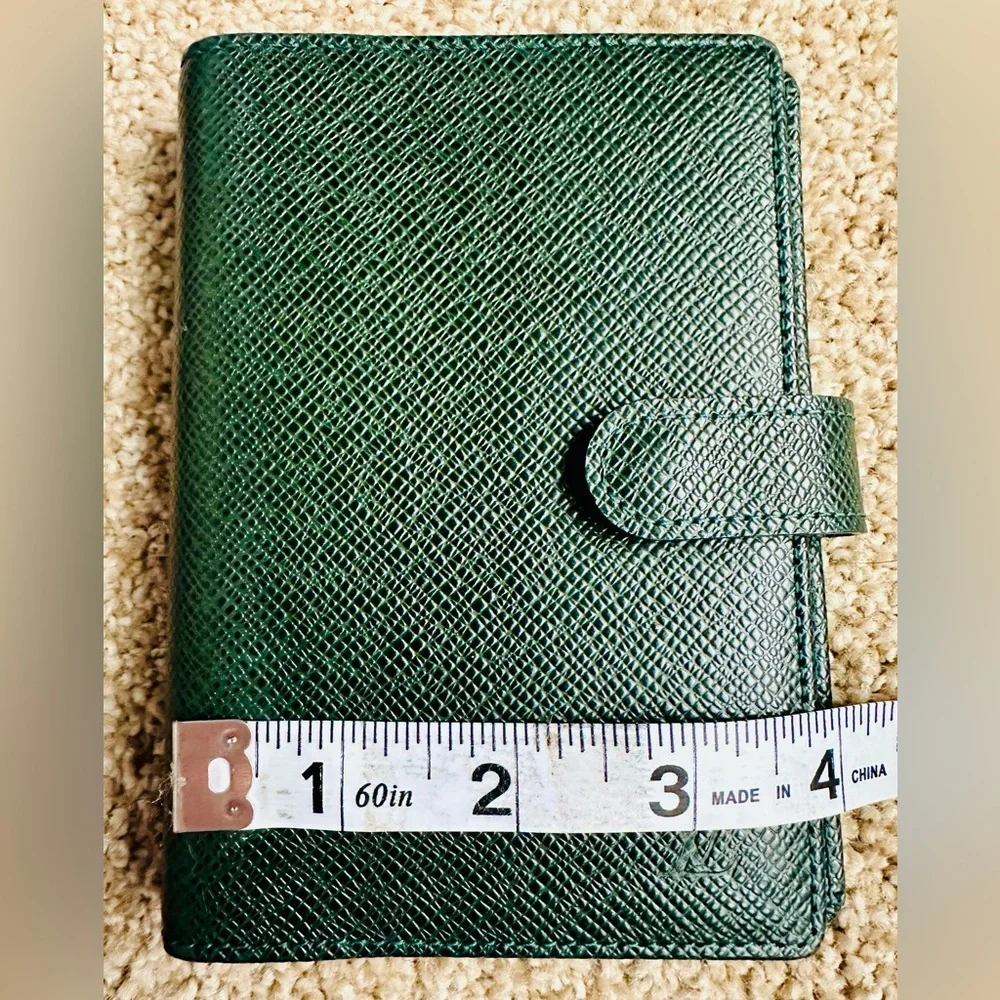 Louis Vuitton Agenda PM Green Taiga Leather
